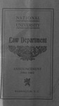 National University Law Department Announcement, 1901-1902