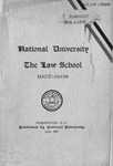 National University, The Law School, 1907-1908