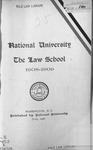 National University, The Law School, 1908-1909