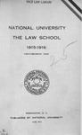 National University, The Law School, 1915-1916