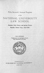 Fifty-Seventh Annual Register of the National University Law School, 1925-1926