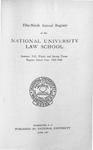Fifty-Ninth Annual Register of the National University Law School, 1927-1928