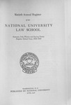 Sixtieth Annual Register of the National University Law School, 1928-1929