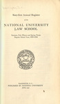 Sixty-First Annual Register of the National University Law School, 1929-1930