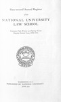 Sixty-Second Annual Register of the National University Law School, 1930-1931
