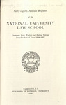 Sixty-Eighth Annual Register of the National University Law School, 1936-1937 by National University