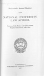 Sixty-Ninth Annual Register of the National University Law School, 1937-1938
