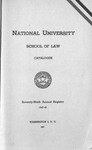Seventy-Ninth Annual Catalogue and Register of the School of Law of National University, 1947-1948